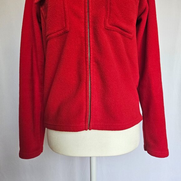 GAP Women's Red Fleece Zippered Jacket with Pockets, Size XS - Picture 5 of 16